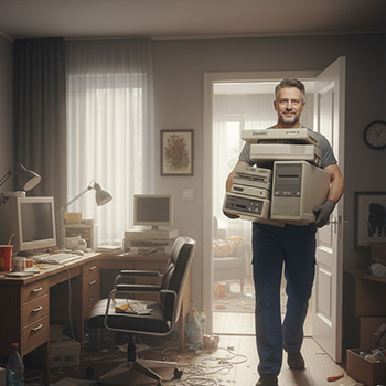 Büroauflösung Illustration