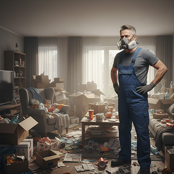 Messi Wohnung Räumung Illustration